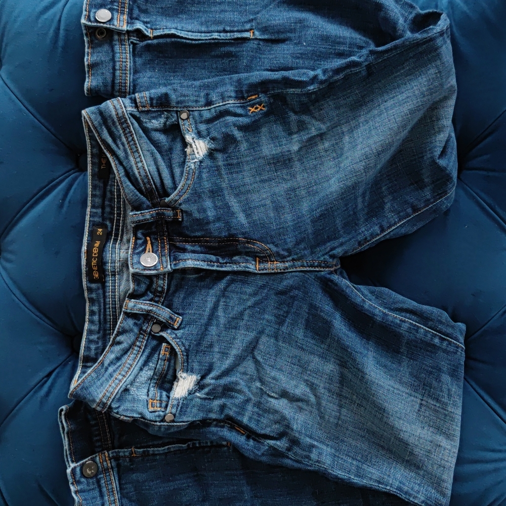 Genetic Denim - The Kaye Distressed Ankle Cropped Jeans